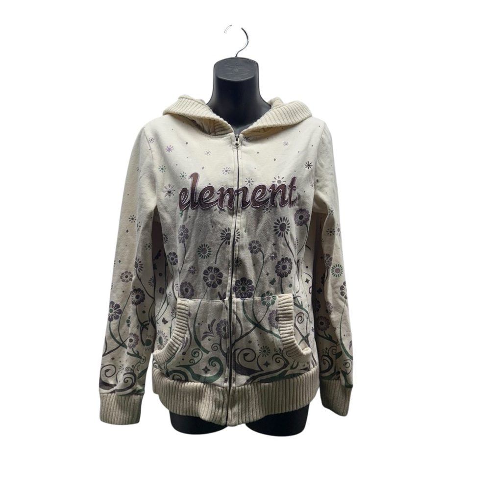 Element Y2K Floral zip up hoodie